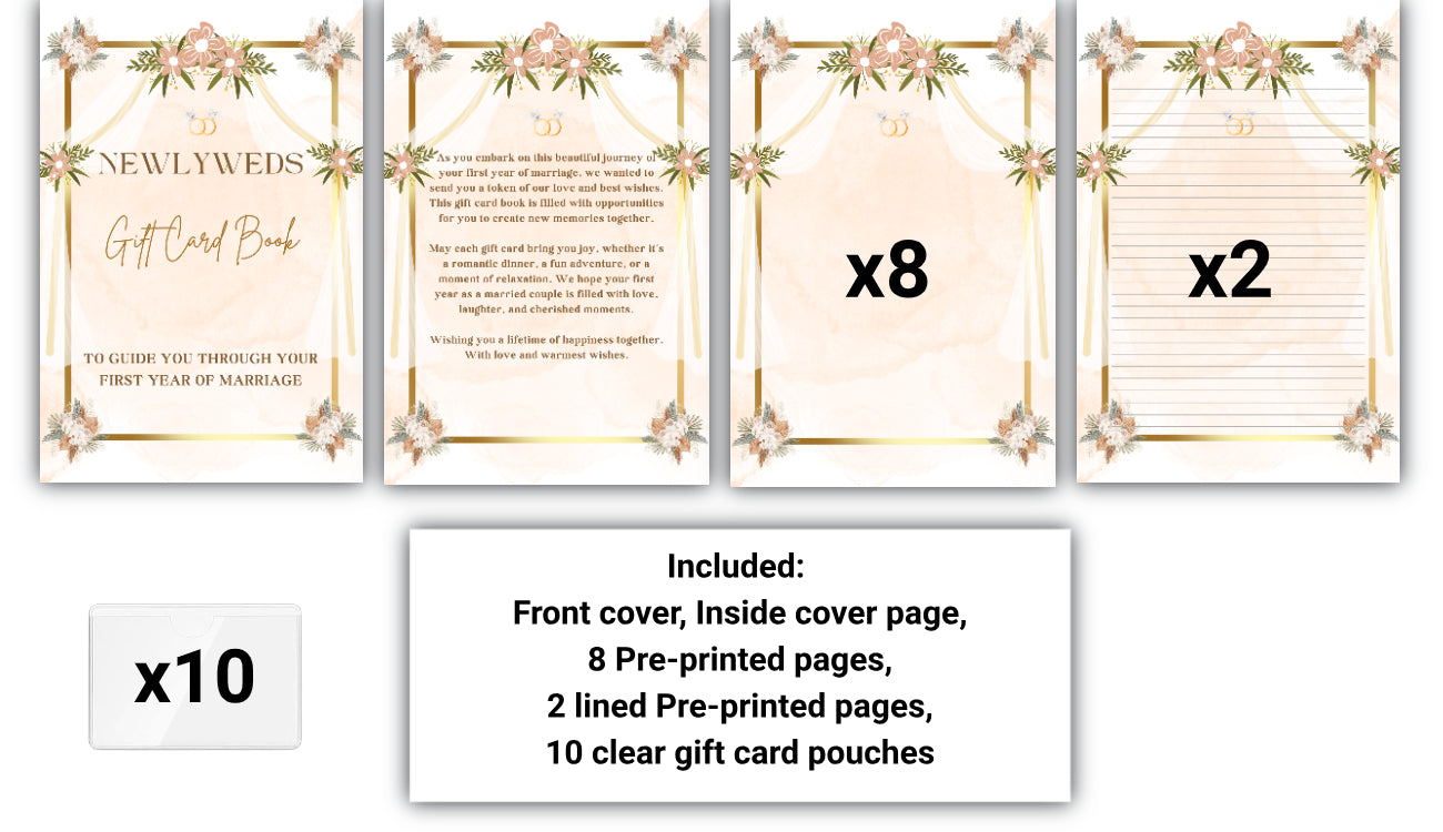 Newlyweds Gift Card Book | Wedding Gift Card Book | Friend Gift | Couples Gift | Housewarming | Bride Gift
