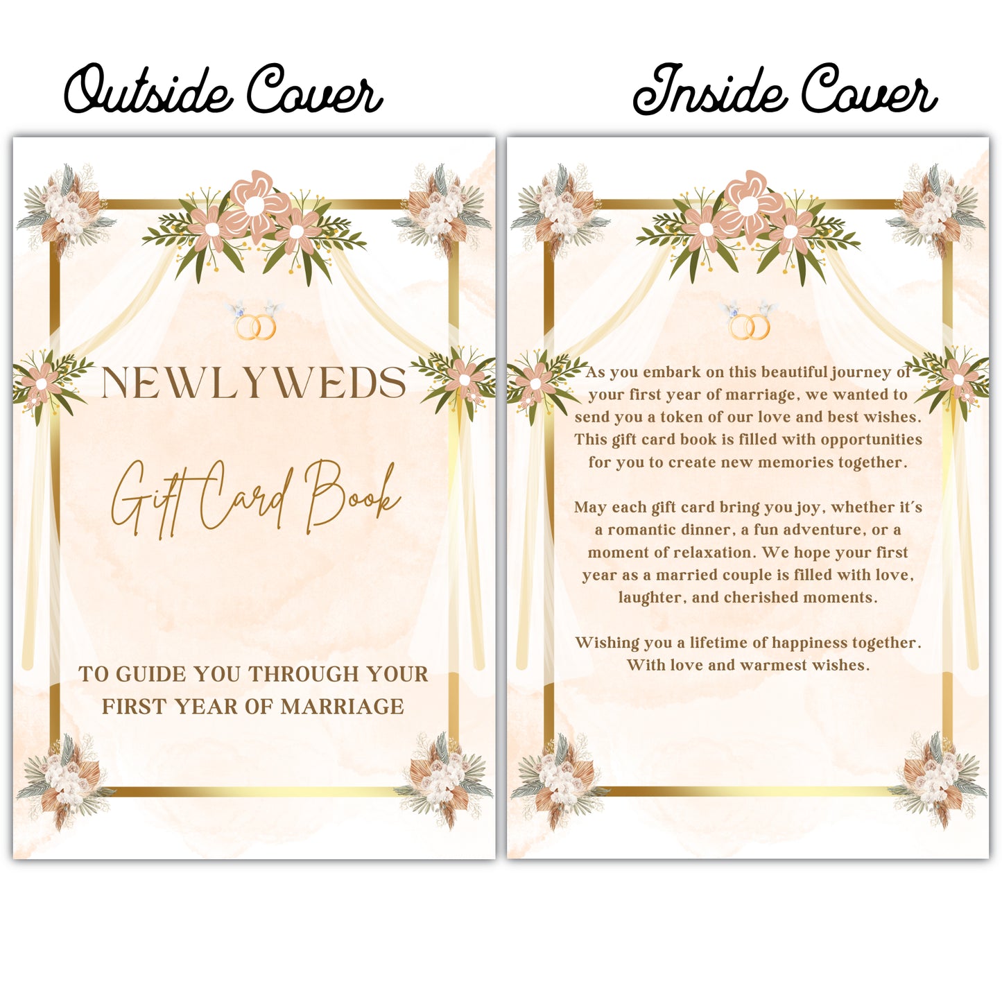 Newlyweds Gift Card Book | Wedding Gift Card Book | Friend Gift | Couples Gift | Housewarming | Bride Gift