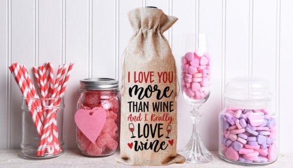 Valentine Wine Bags