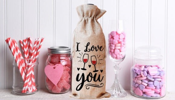 Valentine Wine Bags