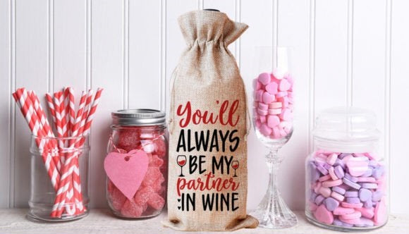 Valentine Wine Bags