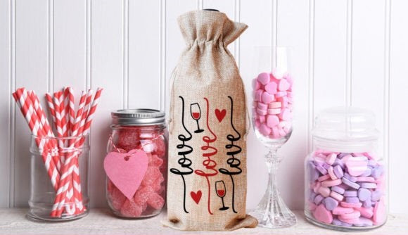 Valentine Wine Bags
