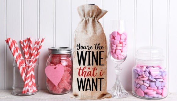 Valentine Wine Bags