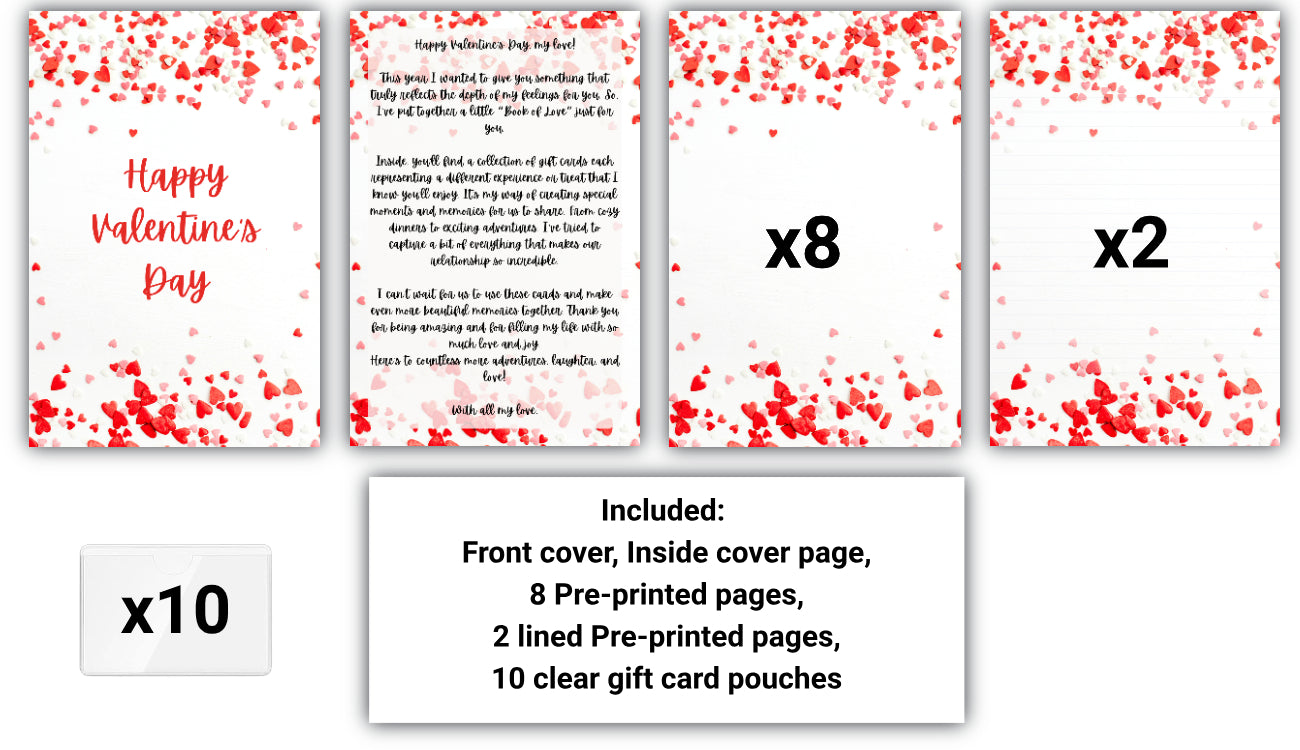 Valentine's Day Gift Card Book