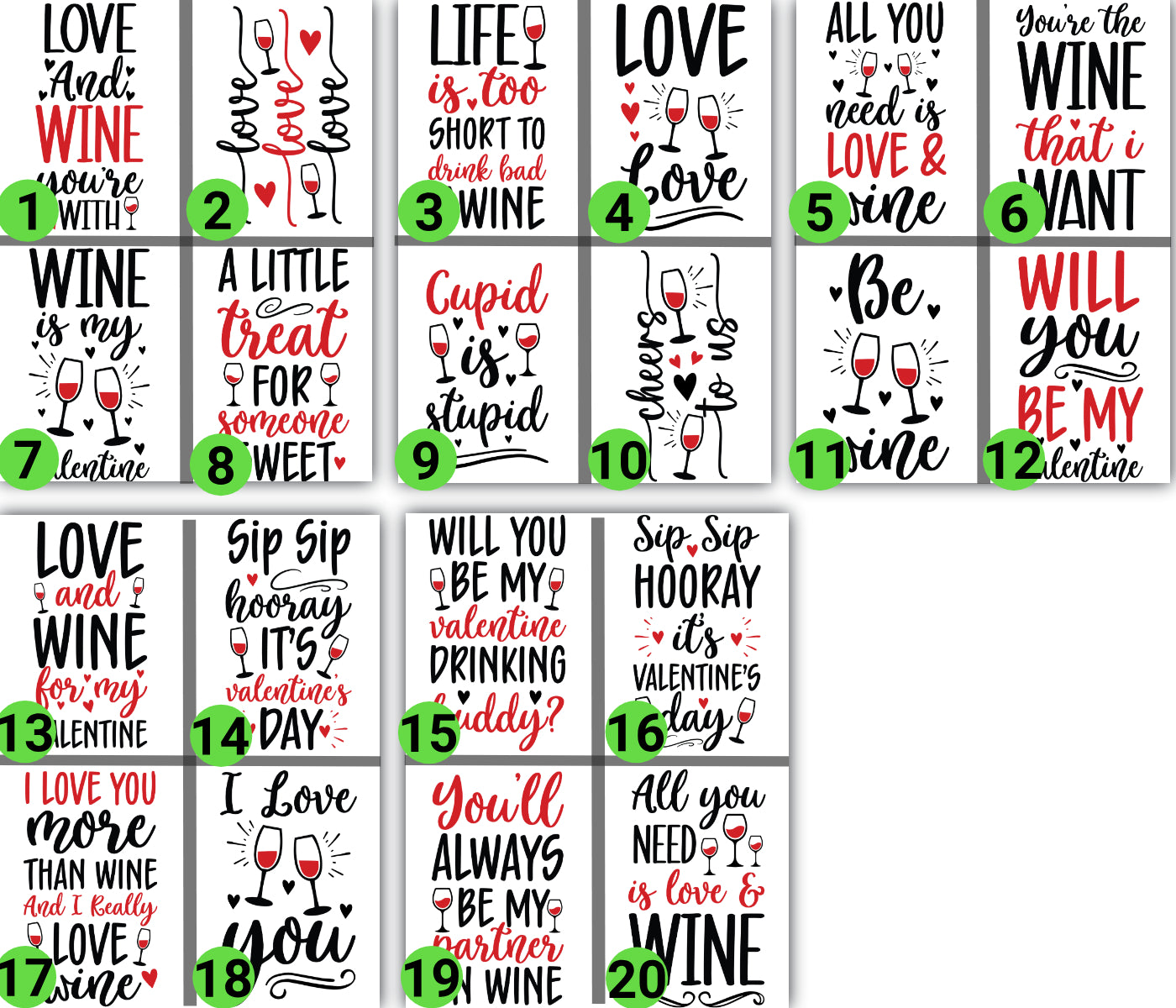 Valentine Wine Bags