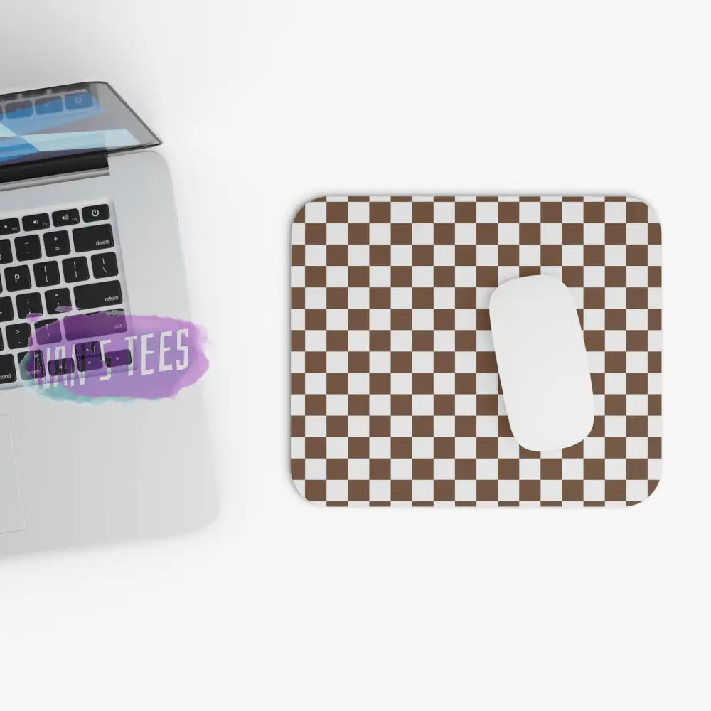 Checkered Novelty Mouse Pad | Non-Slip Rubber Base Computers Laptop Office Home Decor
