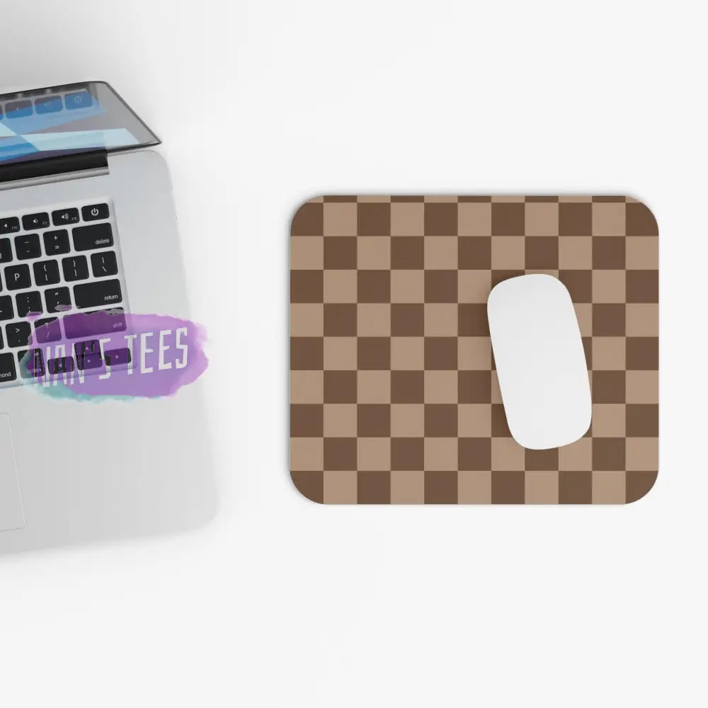 Checkered Novelty Mouse Pad | Non-Slip Rubber Base Computers Laptop Office Home Decor