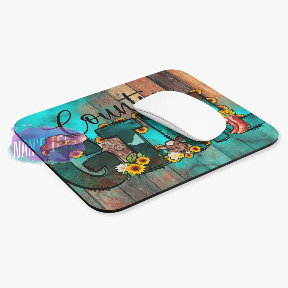 Country Girl Novelty Mouse Pad | Non-Slip Rubber Base Computers Laptop Office Home Decor