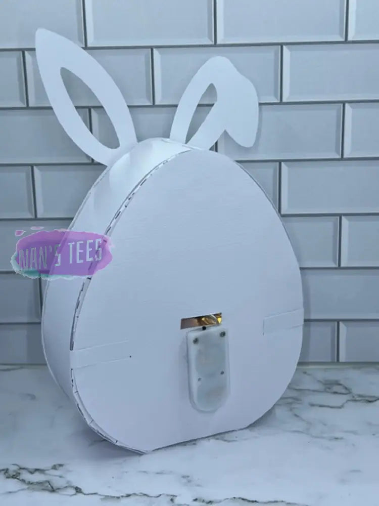 Easter Bunny Lighted 3D Paper Cut Shadow Box Art