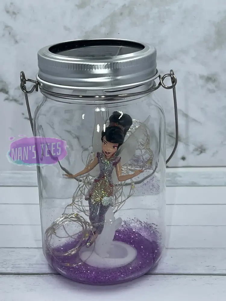 Fairy Jar Lanterns With Lights | Night Glow Jars Solar Powered Fairy-06 Home Decor