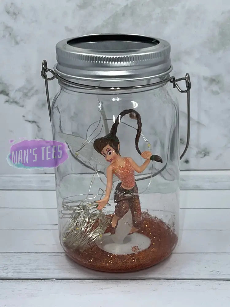 Fairy Jar Lanterns With Lights | Night Glow Jars Solar Powered Fairy-07 Home Decor