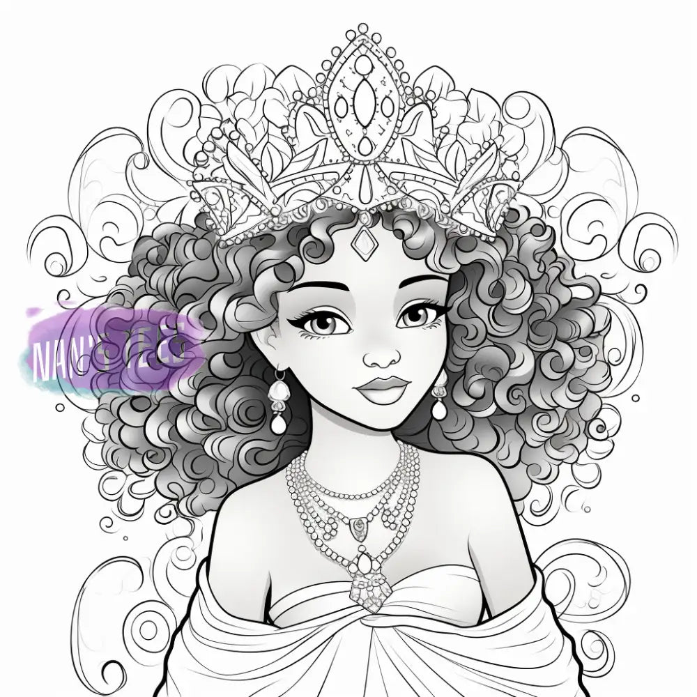 Fairy Princess Coloring Book Vol 2: For Kids Ages 8-12 | Black