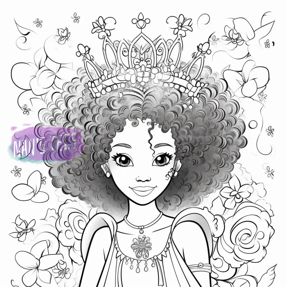 Fairy Princess Coloring Book Vol 2: For Kids Ages 8-12 | Black