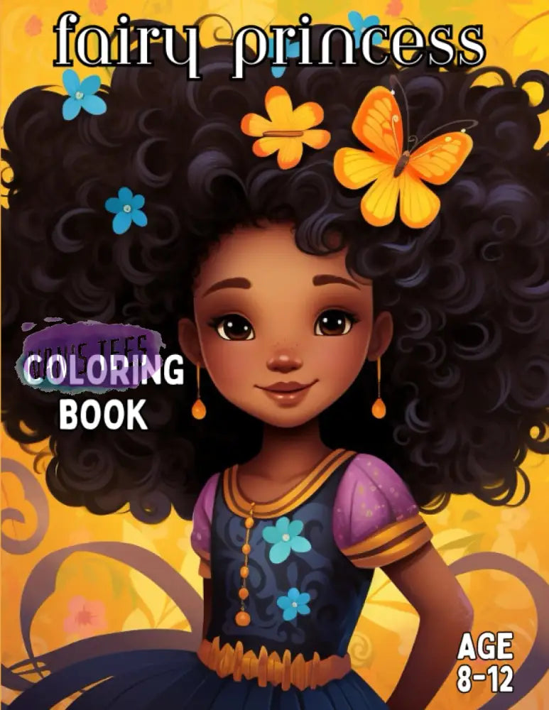 Fairy Princess Coloring Book Vol 2: For Kids Ages 8-12 | Black