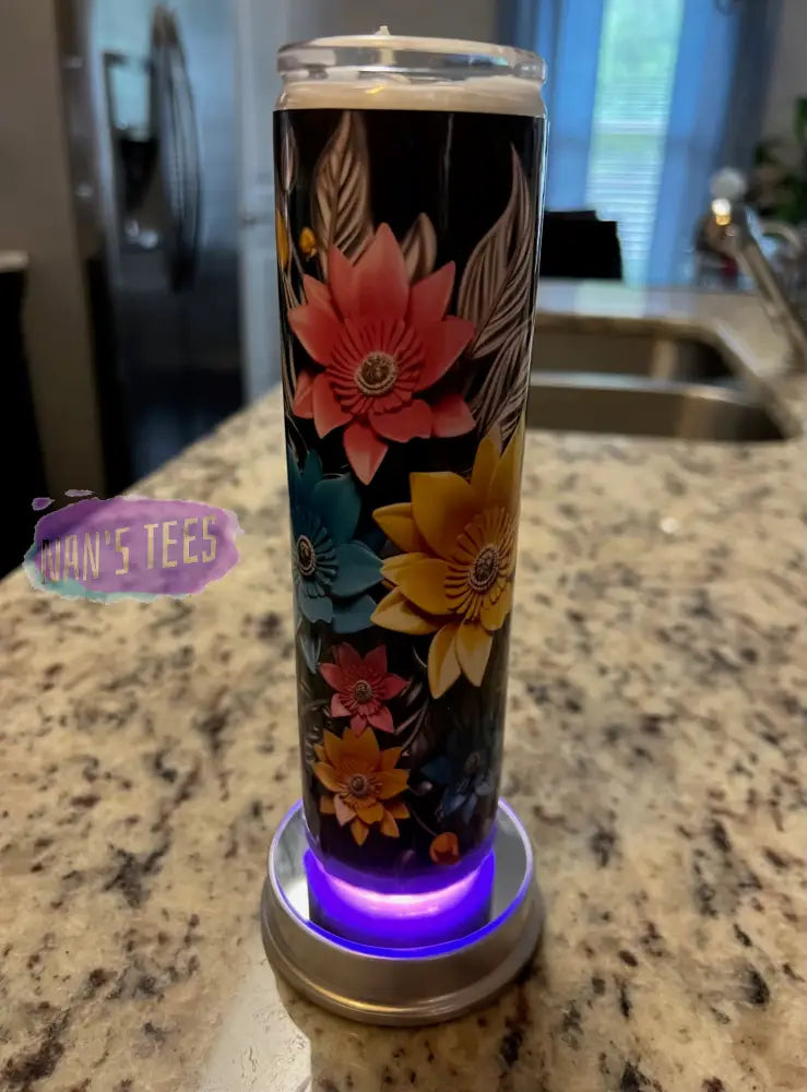 Indoor/Outdoor Unscented Candle | Glass Cylinder Jar 8In Tall Clean Burn Time 80 Hours Candles