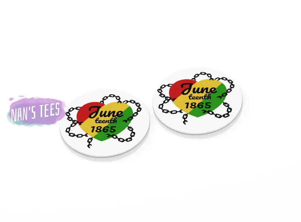 Juneteenth 1865 Ceramic Coasters | Great Gifts For Hostess Holidays Celebration Anniversary Set Of 2