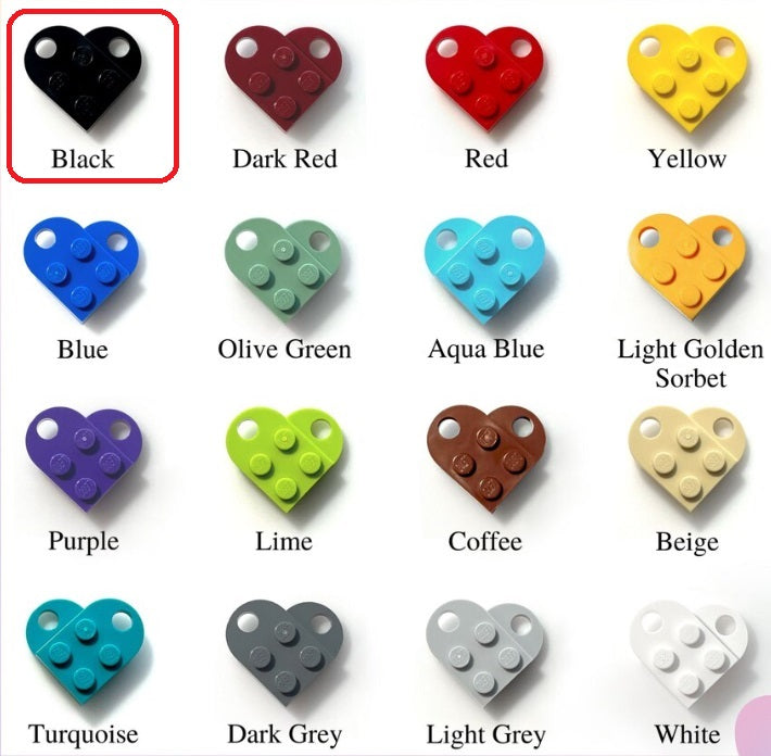 LEGO Bricks Matching Heart Keychain Set