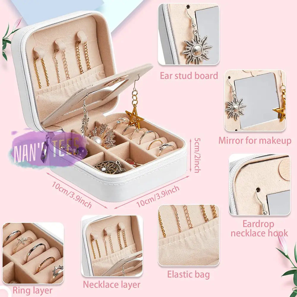 Mini Travel Jewelry Case Box