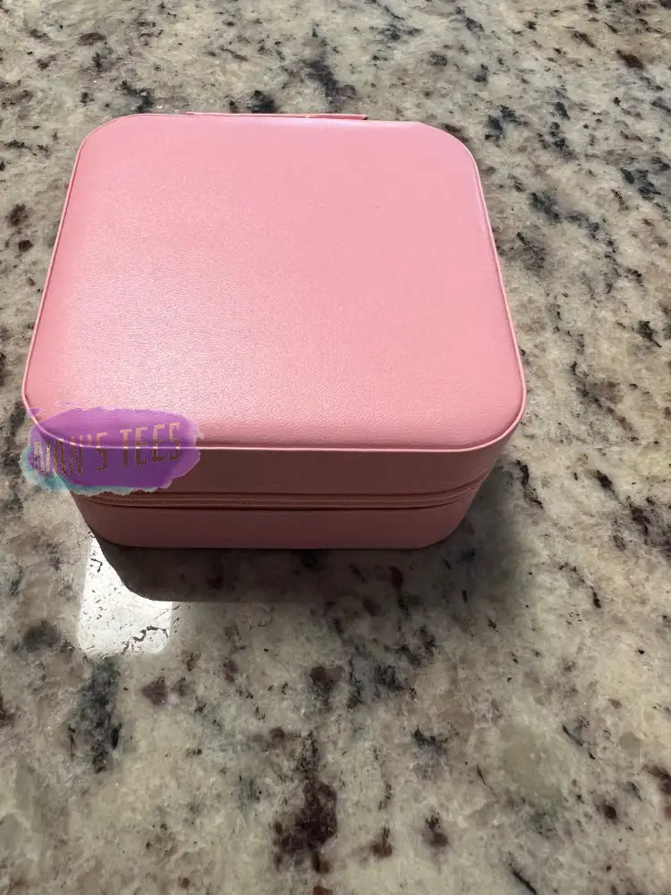 Mini Travel Jewelry Case Pink Box