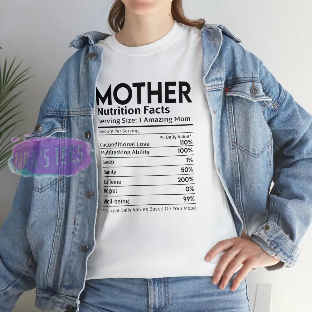 Mother Nutrition Facts Short Sleeve Unisex Heavy Cotton Graphic Tee T-Shirt