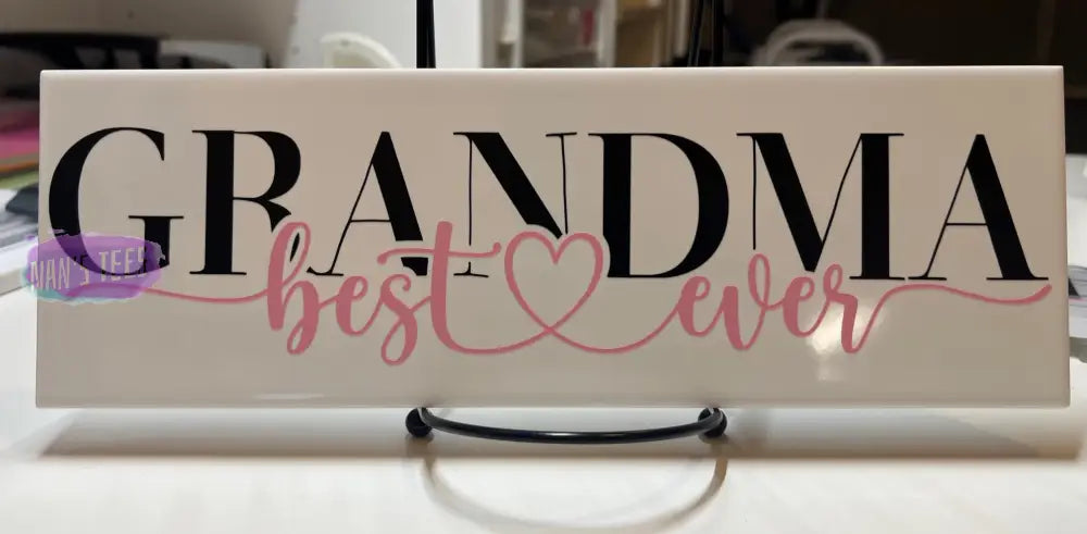 Mothers Day | Mom Grandma Nana Ceramic Or Glass Subway Tile With Stand