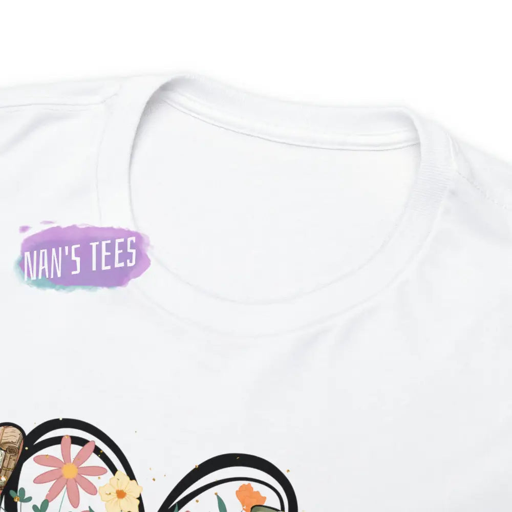 Peace Love Books Short Sleeve Unisex Heavy Cotton Graphic Tee T-Shirt