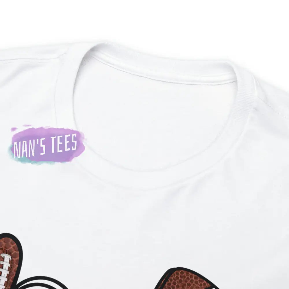Peace Love Football Short Sleeve Unisex Heavy Cotton Graphic Tee T-Shirt
