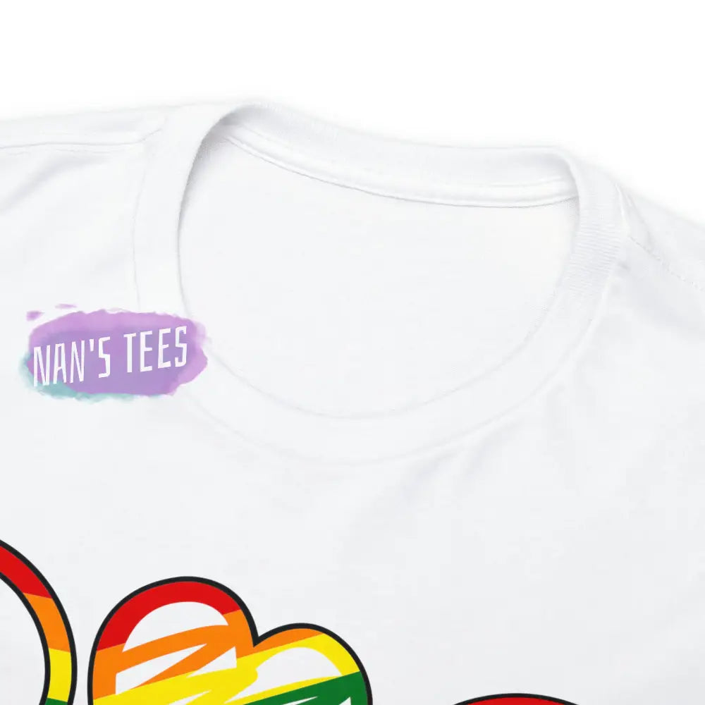 Peace Love Pride Short Sleeve Unisex Heavy Cotton Graphic Tee T-Shirt