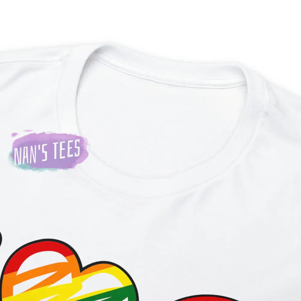 Peace Love Pride Short Sleeve Unisex Heavy Cotton Graphic Tee T-Shirt