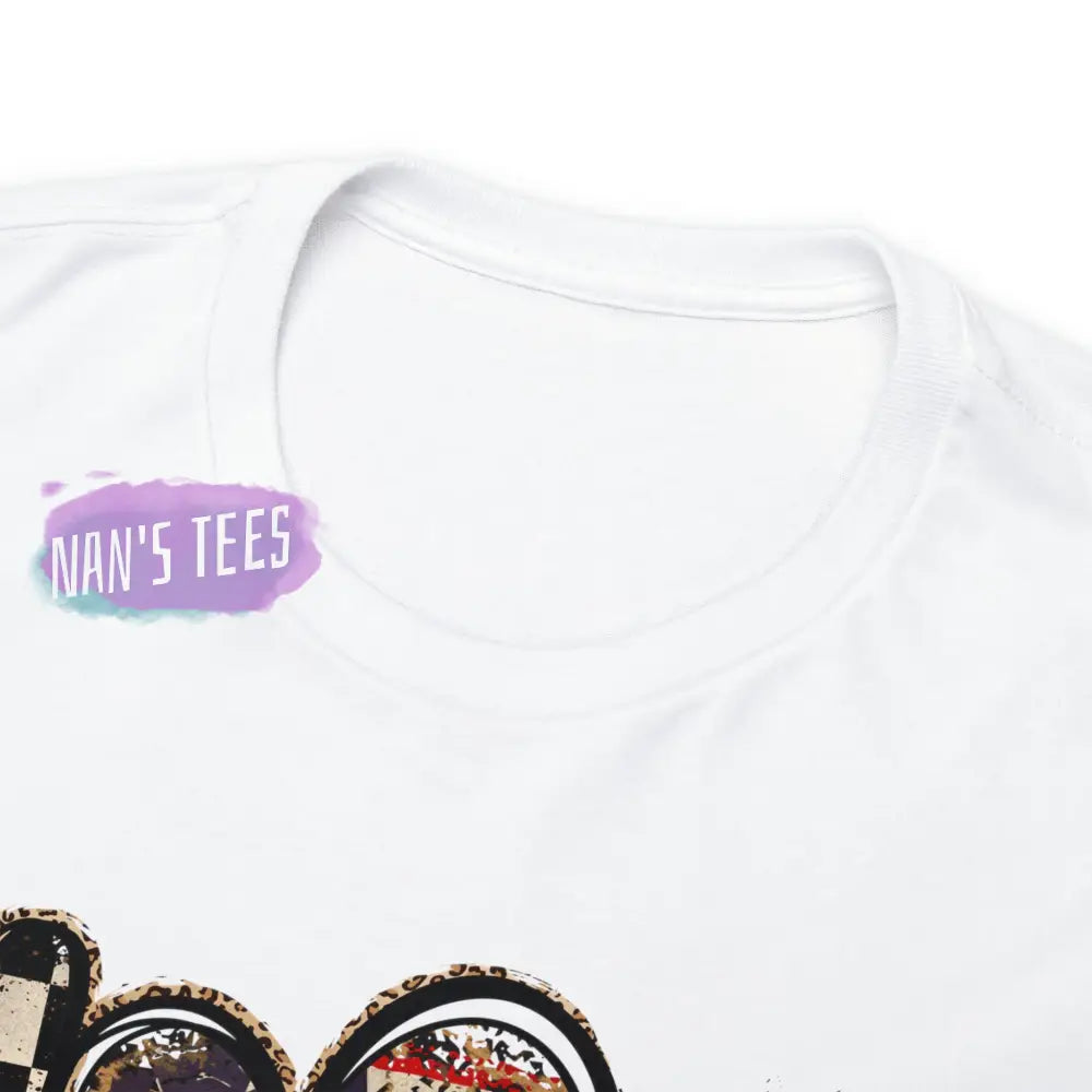 Peace Love Racing Short Sleeve Unisex Heavy Cotton Graphic Tee T-Shirt