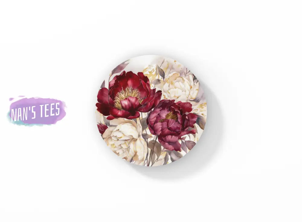 Peonies Ceramic Coasters | Great Gifts For Hostess Birthday Holidays Anniversary