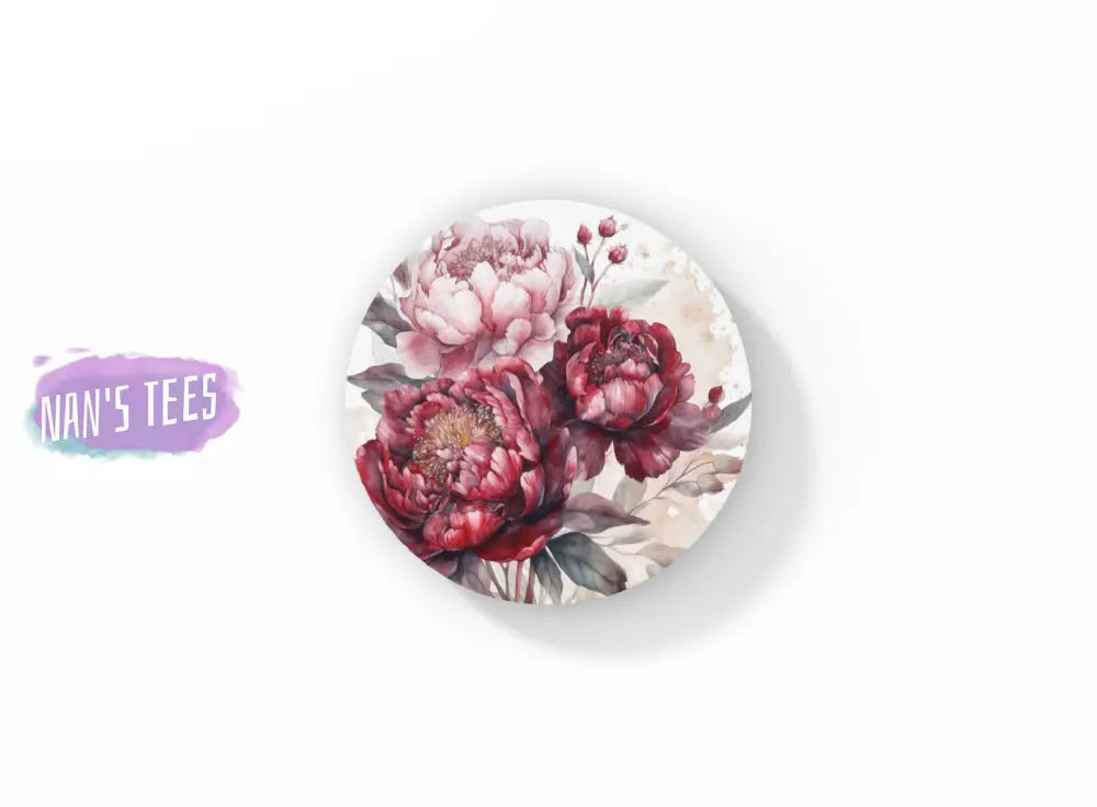 Peonies Ceramic Coasters | Great Gifts For Hostess Birthday Holidays Anniversary