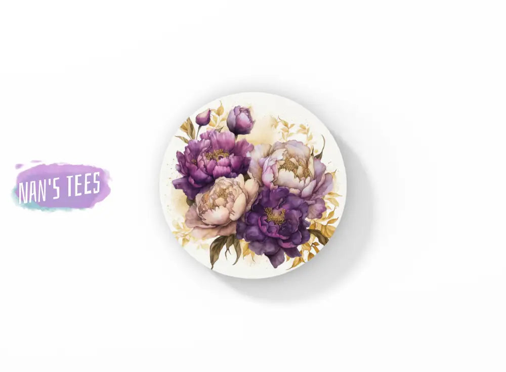 Peonies Ceramic Coasters | Great Gifts For Hostess Birthday Holidays Anniversary