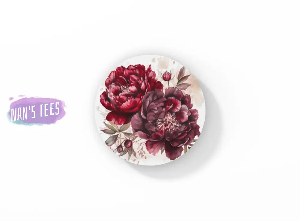 Peonies Ceramic Coasters | Great Gifts For Hostess Birthday Holidays Anniversary