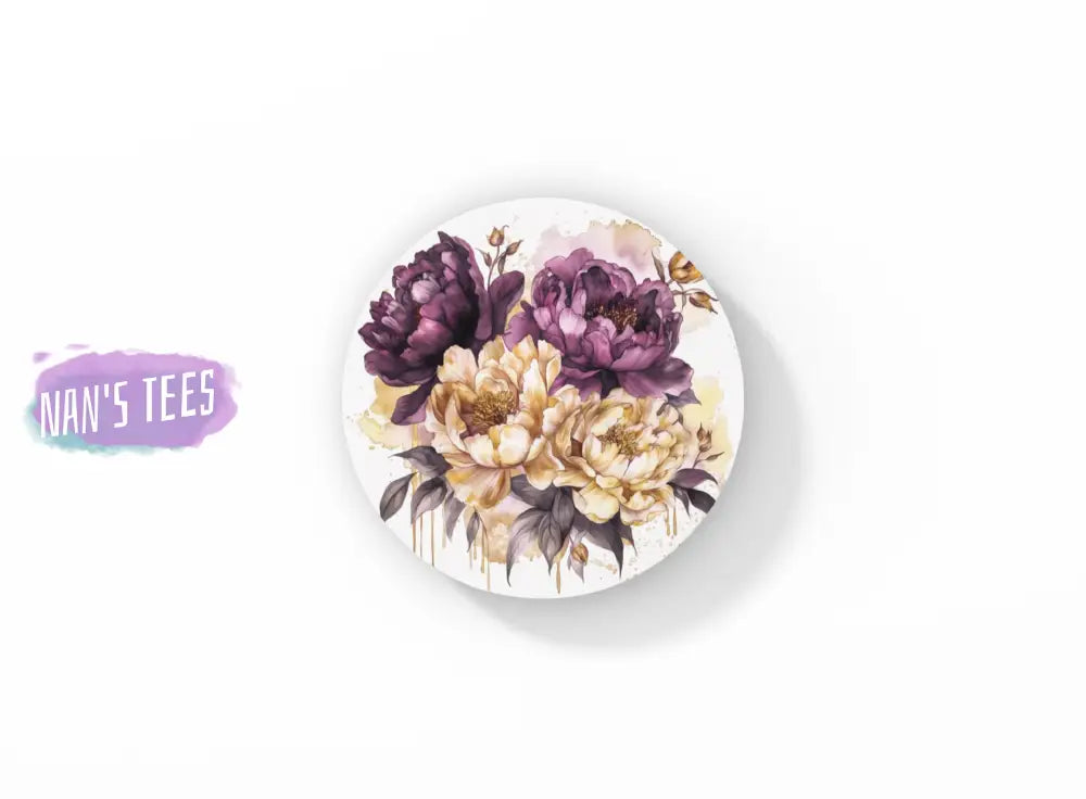 Peonies Ceramic Coasters | Great Gifts For Hostess Birthday Holidays Anniversary