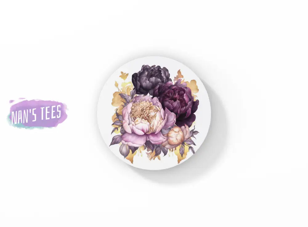 Peonies Ceramic Coasters | Great Gifts For Hostess Birthday Holidays Anniversary