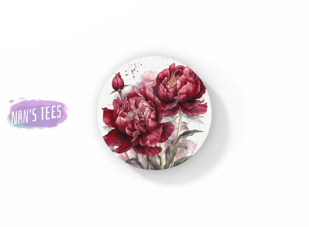 Peonies Ceramic Coasters | Great Gifts For Hostess Birthday Holidays Anniversary