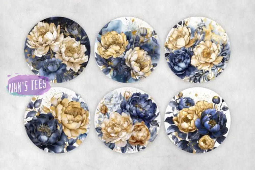 Peonies Ceramic Coasters | Great Gifts For Hostess Birthday Holidays Anniversary