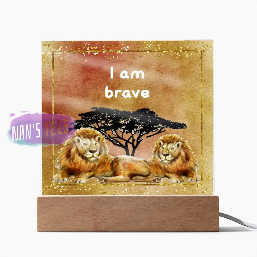 Positive Affirmations And Mindfulness | I Am Brave Acrylic Plaque Jewelry