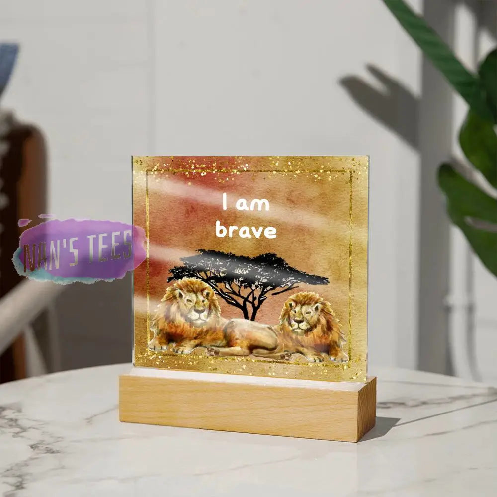 Positive Affirmations And Mindfulness | I Am Brave Acrylic Plaque Jewelry