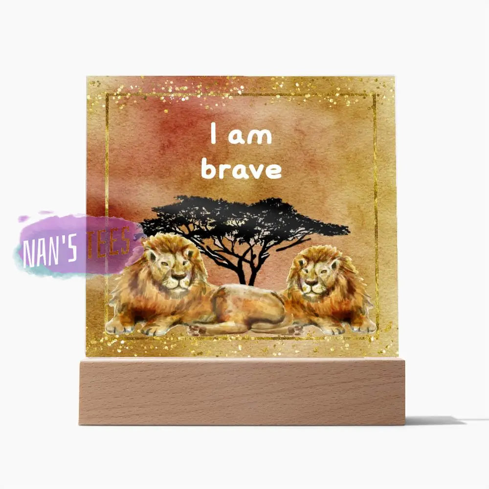 Positive Affirmations And Mindfulness | I Am Brave Acrylic Plaque Jewelry