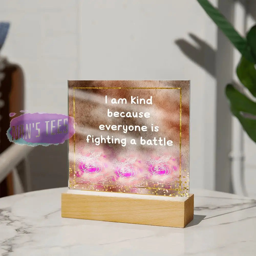 Positive Affirmations And Mindfulness | I Am Kind Acrylic Plaque Jewelry