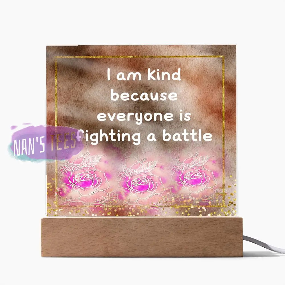 Positive Affirmations And Mindfulness | I Am Kind Acrylic Plaque Jewelry