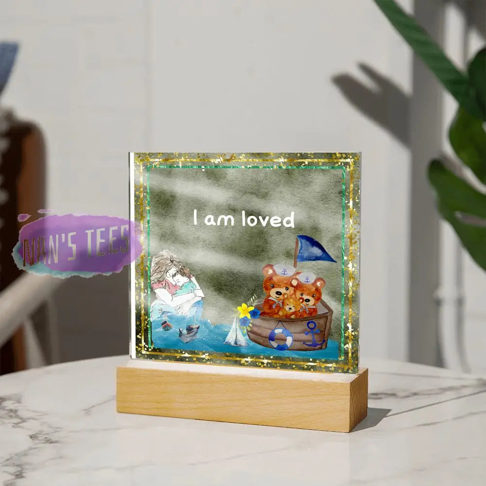 Positive Affirmations And Mindfulness | I Am Loved Acrylic Plaque Jewelry