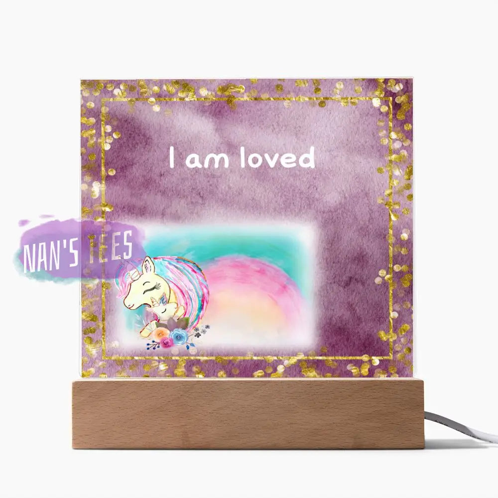 Positive Affirmations And Mindfulness | I Am Loved Acrylic Plaque Jewelry