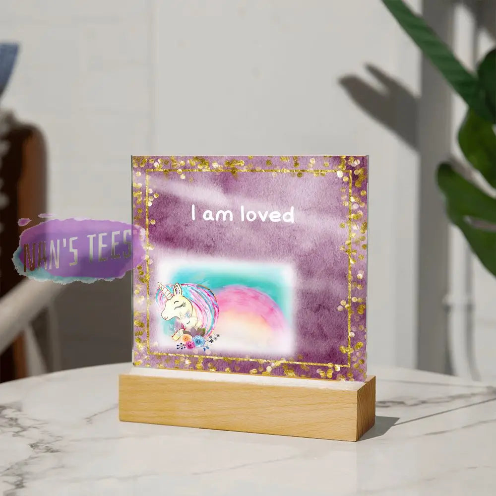 Positive Affirmations And Mindfulness | I Am Loved Acrylic Plaque Jewelry
