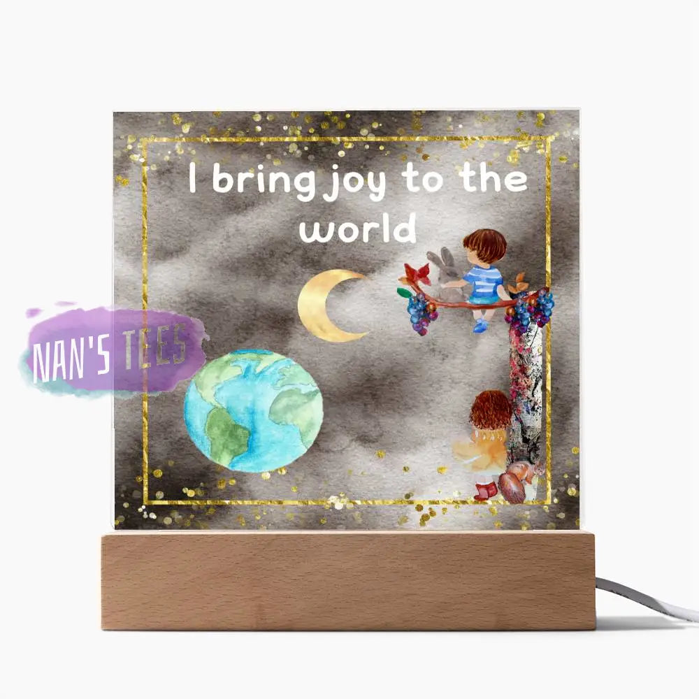 Positive Affirmations And Mindfulness | I Bring Joy To The World Acrylic Plaque Jewelry
