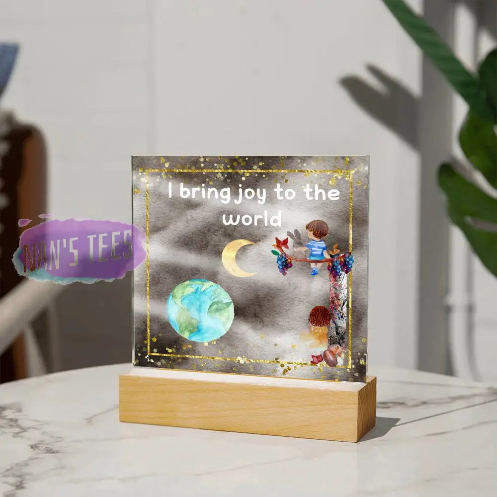 Positive Affirmations And Mindfulness | I Bring Joy To The World Acrylic Plaque Jewelry