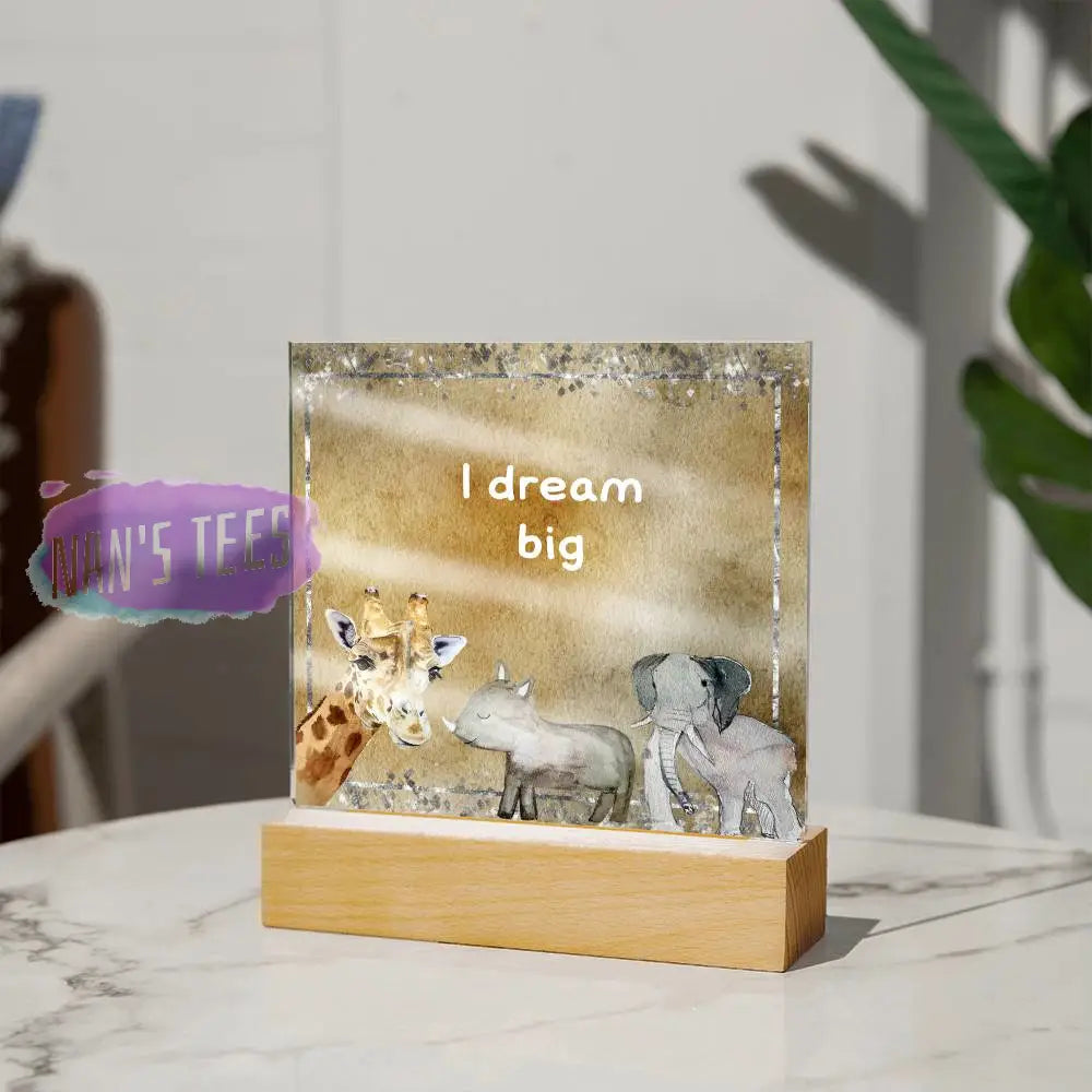Positive Affirmations And Mindfulness | I Dream Big Acrylic Plaque Jewelry