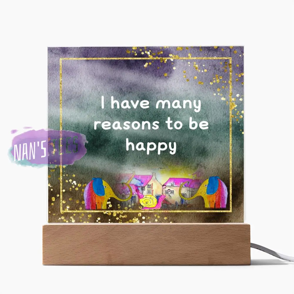 Positive Affirmations And Mindfulness | I Have Many Reasons To Be Happy Acrylic Plaque Jewelry